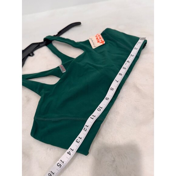 New Free People Movement Women's Size L Never Better Square Neck Bra Green - Picture 6 of 11
